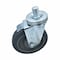 Bk Resources 5-inch Threaded Stem Casters, Gray Rubber Wheels, Top Lock Brake, 300lb Capacity, 4PK 5SBR-6ST-GR-PS4 - alternate 3